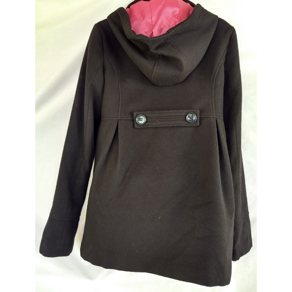 George▪️Black Hooded Dress Coat - Picture 2 of 7